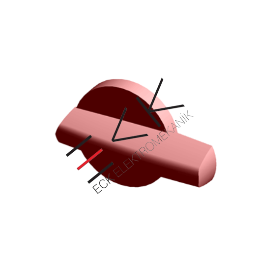16 - 80A Manuel Aktarım Anahtarı SIRCOVER M  doğrudan çalıştırılması için Kol Tipi M00, Kırmızı resmi